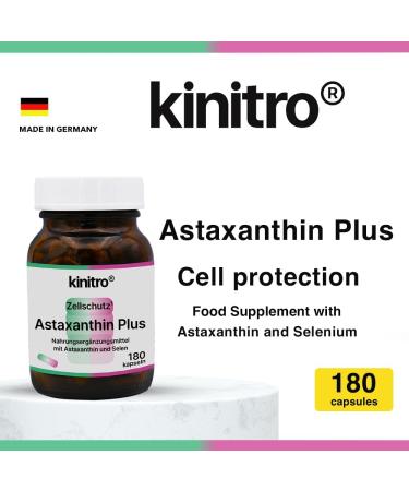Kinitro Astaxanthin Plus: Premium Vegan Capsule with Astaxanthin Selenium & Blueberry Extract for Optimal Health - 30 Capsules - Buy Online on GoSupps.com