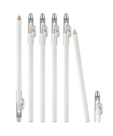8 Pieces White Nail Pencil 2-in-1 Nail Whitening Pencils French White Nail  Pencils Nail Pencils with Cuticle Pusher for DIY French Art Manicure  Supplies