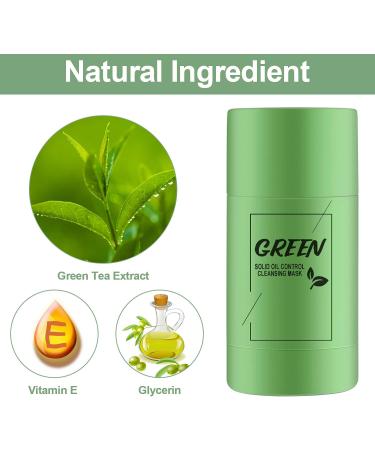 Green Tea Purifying Clay Mask Face Moisturizes Deep Cleansing Oil Control Blackhead Remover Deep Clean Pore Improves Skin Care for All Skin Types Men Women (Green Tea) 1PC - Buy Online on GoSupps.com