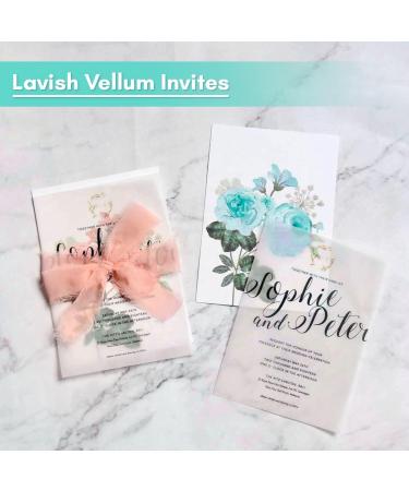 Translucent Vellum Paper 8.5 x 11 - 50 Sheets 93GSM - Clear Vellum for Printing, Tracing, Sketching - Ideal for Invitations and Art Projects - Buy Online on GoSupps.com