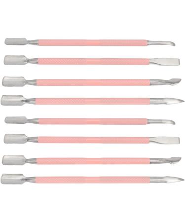 HUSHUI Cuticle Pusher Tool Kit 2 Set Dual Sided Nail Cuticle Cleaner Tool Stainless Steel Remove Nail Dirt Spoon for Manicure Pedicure - Buy Online on GoSupps.com