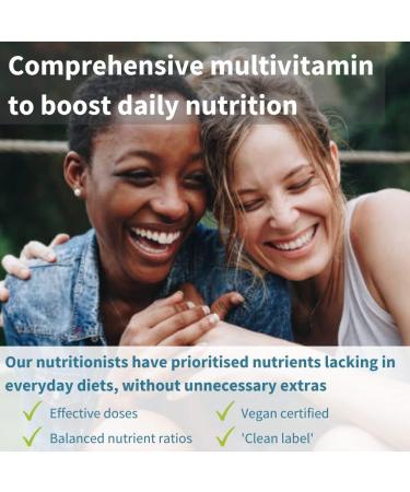 Pure & Essential Vegan Women's Multivitamin with Iron & Methylated Folate | Non-GMO Sustained Release | 60 Tablets (30 Servings) - Buy Online on GoSupps.com