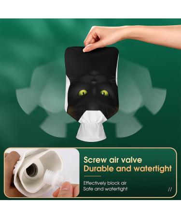 Buy Black Cat Hot Water Bottle with Plush Cover - Hand Warmer for Adults & Children | 26.5x15.3cm | International Shipping - Buy Online on GoSupps.com