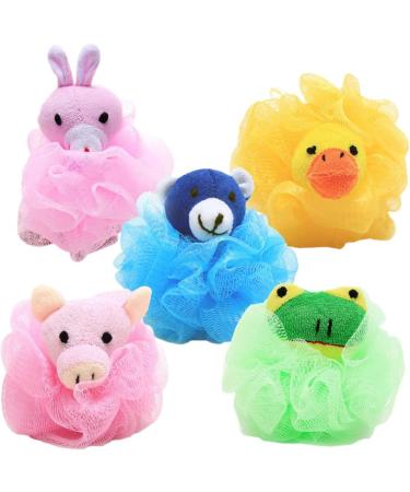 Buy Housoutil 12 Pcs Cartoon Bath Balls & Shower Puffs | Fun Bath Sponges for Kids & Toddlers - Soft Luffa Scrunchies for a Gentle Clean - Buy Online on GoSupps.com