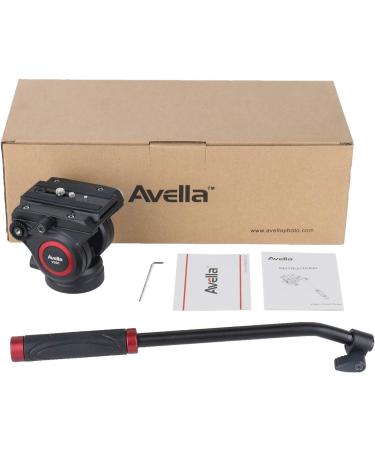 Avella Metal Video Tripod Fluid Head | Lightweight Heavy Duty Compatible with Manfrotto | Max Load 13.2lb/6kg | DSLR Cameras, Camcorder, Monopod - Buy Online on GoSupps.com