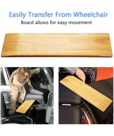 Wooden Slide Transfer Board with Handles - 500 lb Capacity for Seniors and Handicap Transfers - 30 x 8 x 0.7 - Buy Online on GoSupps.com