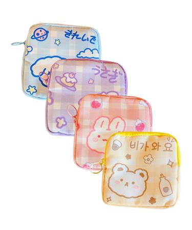 Frcolor women's bonds Pack Reiseko Treishygiene bag Outdoor Dekor Caricature Women's Bonds Cute Period Bag Small Pocket Hygiene bag. Adorable Silence Settings Bag as shown 1 piece (1 Pack)