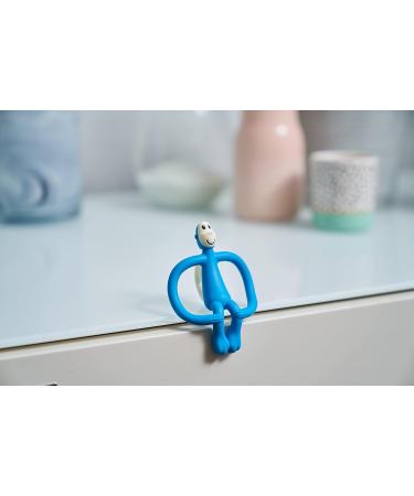 Matchstick Monkey Blue Teether & Gel Applicator - BPA Free Silicone | Easy Grip | 3 Months+ | Original Monkey Design - Buy Online on GoSupps.com