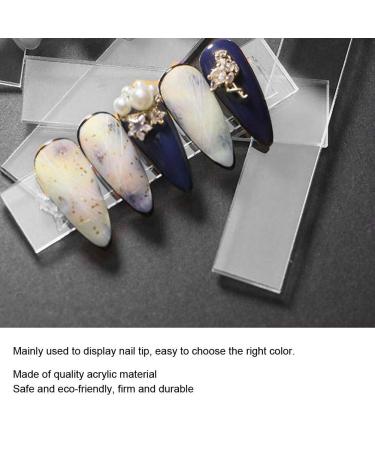 50 PCs Nail Art Color Card - Transparent False Nail Tips for Home & Salon Display - Buy Online on GoSupps.com