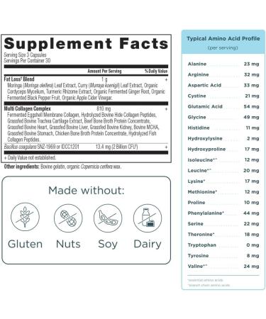 Ancient Nutrition Multi Collagen Advanced Capsules Lean 90 Count + Multi Collagen Protein Powder Unflavored 45 Servings - Buy Online on GoSupps.com