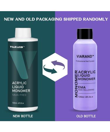 VIARAND Monomer Acrylic Nail Liquid 4oz - Professional Non-Yellowing MMA-Free Formula - Buy Online on GoSupps.com