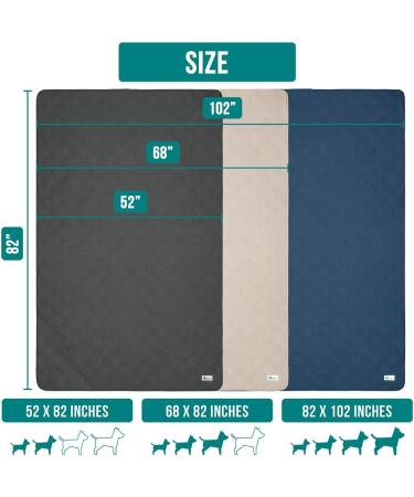 PetAmi Waterproof Dog Blanket Furniture Cover | Quilted Anti-Slip Pet Blanket for Couch | Water-Resistant Large Puppy Blanket - Beige - Buy Online on GoSupps.com