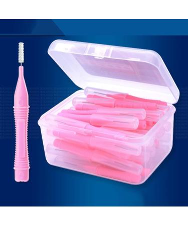 40pcs Interdental Brush Set - I Shape Handheld Oral Hygiene Tool - Travel Pink 0.7mm - Perfect for International Shipping - Buy Online on GoSupps.com