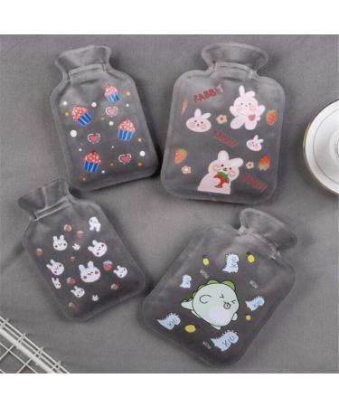 Cartoon Portable Heat Bottle with Plush Cover - Safe & Explosion-Protected Mini Warm Handbag (S-Pattern 18x11.5cm) - Buy Online on GoSupps.com