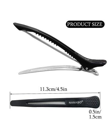 12pcs Non Slip Duckbill Hair Clips for Salon & DIY Styling - Silicone Band Barber Clips for Sectioning & Home Haircuts - Buy Online on GoSupps.com