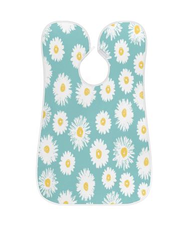 Daisies Flower Painting Beard Bib Apron - Non-Stick Waterproof Hair Catcher for Men | Perfect Grooming Gift with Suction Cups - Buy Online on GoSupps.com