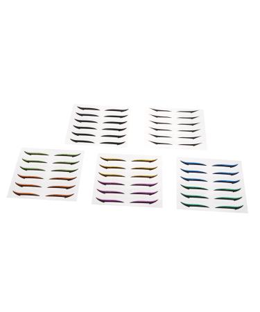 FRCOLOR 36 Pairs Glitter Eyeliner Eye Skin Sticker Double Eyelid Strips Eye Makeup Stickers Tool Miss Flash