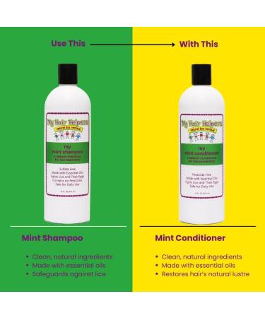 My Hair Helpers Anti-Lice Shampoo | Peppermint & Tea Tree Oil | Sulfate-Free | 16 oz | Safe for 2-3 Kids | International Shipping Available - Buy Online on GoSupps.com