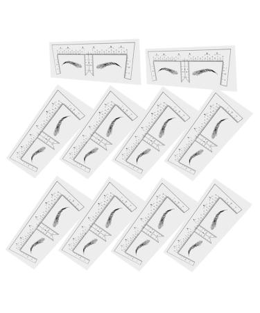 Didiseaon 100pcs Eyebrow Design Ruler Tool Eyebrow Makeup Stencil Brow Ruler Brow Template Guide Ruler Make up