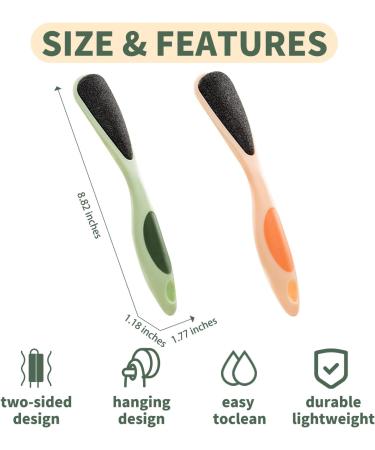 IAPPADORE 2-Pack Double-Sided Foot Pumice Scrubber with Handle - Callus Removal and Foot Care - Buy Online on GoSupps.com