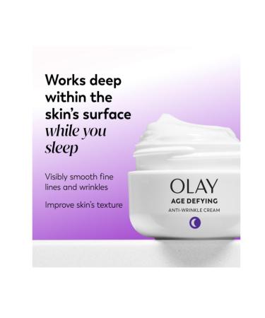 Olay Age Defying Anti-Wrinkle Replenishing Night Face Cream 2.0 Ounce 3 Count - Buy Online on GoSupps.com