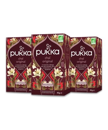 Pukka Cha Original Bio Cha Biologique et Ayurv dique Relaxant 100% des Ingr dients Issus du Commerce Equitable 3x20 Sachets 60 Sachets