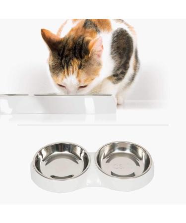 Catit Shallow Double Food Bowl - White | Sleek & Modern Design - Buy Online on GoSupps.com