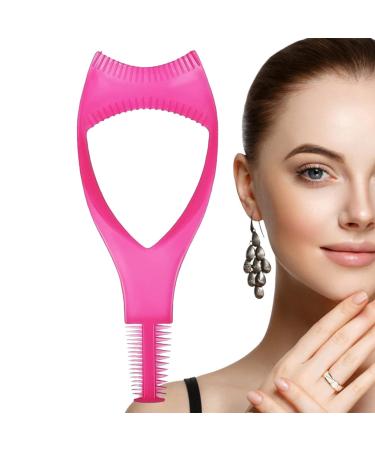Lashes Applicator Tool Eyelashes Tools Mascara Shield Applicator Guard Lash Mascara Shield Guard Comb Protector Eyelid Eyelash Tool Lash Buddy for Natural Look Make Up Hot Pink