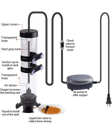 Brine Shrimp Hatchery Kit with Artemia Eggs Incubator and Silver Air Pump - Buy Online on GoSupps.com