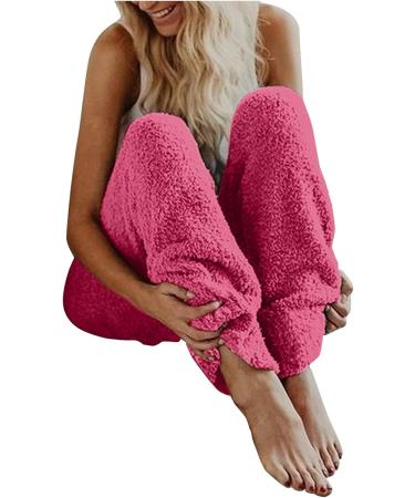 Buy Haiorziyou Women's Fleece Wide Leg Sweatpants - XL Red Warm & Trendy Lounge Wear for Home & Athletic Fit - International Shipping Available - Buy Online on GoSupps.com