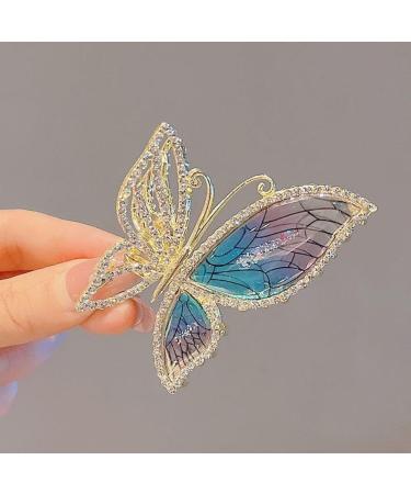 Butterfly Women Fashion Rhinestone Metal Hair Claw Sparkly Hold Barrettes Non-Slip Strong Hair Accessories - Buy Online on GoSupps.com