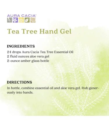 Aura Cacia 100% Pure Tea Tree Essential Oil - GCMS Tested - 7.4 ml with Uses Insert - Buy Online on GoSupps.com