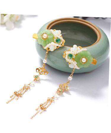 Beaupretty 3 Pairs Tassel Hair Clip Japanese Hanfu Hair Accessories Jade Chinese Hair Accessories for Women Chinese Hair Tassel Wedding Hair Clip Hair Clips Pearl Flower Jade The Flowers Miss - Buy Online on GoSupps.com
