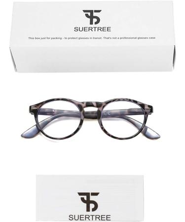 Suertree Blue Light Filter Reading Glasses - Round Eyeglasses for PC & Gaming | UV Protection & Anti-Fatigue | Men & Women | 1.5x Magnification - Buy Online on GoSupps.com