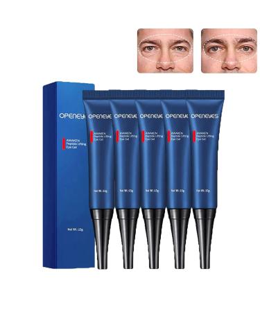 COTTNY OPENEYES Awaken Peptide Lifting Eye Gel HIMSE Depuffing Men's Anti Aging Serum Lifts Firming Anti-wrinkle Tightener Reduces Puffiness & Dark Circles (5PCS)