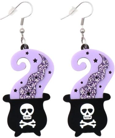 Feylie Halloween Earrings - Trendy Skull Jewelry for Women & Girls | Unique Acrylic Ear Fans & Perfect Gift - Buy Online on GoSupps.com