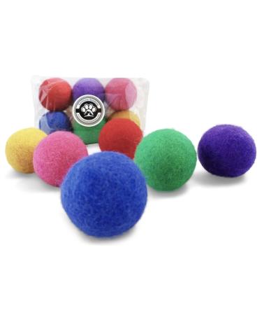 Earthtone Solutions Wool Felt Ball Toys for Cats and Kittens, Fun Adorable Colorful Soft Quiet Felted Fabric Balls, Unique for Cat Lovers, Merino Wool, Hand Made in Nepal