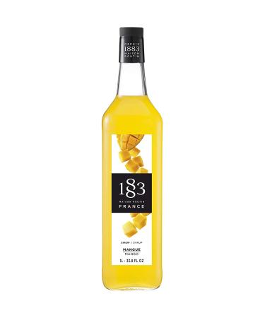 1883 Maison Routin Premium Mango Syrup for Iced Tea Cocktails Mocktails Smoothies Desserts Glass 1L