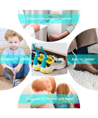 Feeke 6 Pack Lazy Shoe Helper - Portable Shoe Lifting Aid for Seniors, Elderly, and Disabled - Sock Slider with Handles - As Seen on TV - Green - Buy Online on GoSupps.com