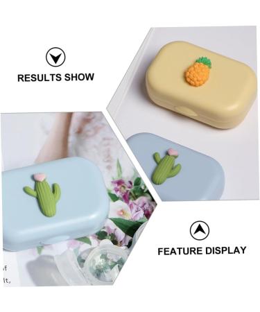 Solustrie 8 Pc. Colored Contact Lens Case Set - Cartoon Eye Care Holder & Storage Containers - Buy Online on GoSupps.com