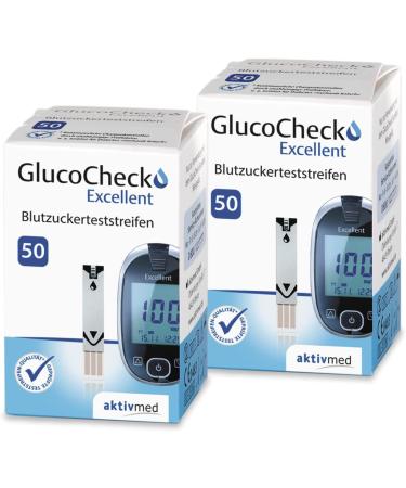 GlucoCheck Excellent Starter Set 110 Blood Glucose Test Strips (mg/dl) | Accurate International Shipping - Buy Online on GoSupps.com