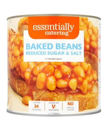MASEssentially Catering Baked Beans Reduced Sugar & Salt in Tomato Sauce 2.62kg-Food