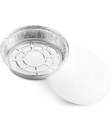 Mr Miracle 9 Inch Round Disposable Aluminum Foil Pans with Clear Plastic Lids - Pack of 40 Sets - Buy Online on GoSupps.com