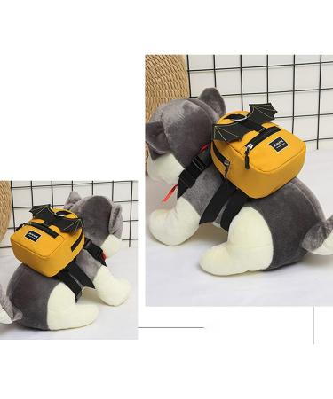 MANBOZIXi Adjustable Dog Backpack Harness - Perfect for Outdoor Travel & Hiking | Snack & Water Bottle Bag in Yellow - Buy Online on GoSupps.com
