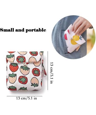 Sanitary Napkin & Menstrual Cup Storage Bag 4 Pcs - Portable Feminine Hygiene Pouch for Teen Girls & Women - Random Patterns - 4 Count - Buy Online on GoSupps.com