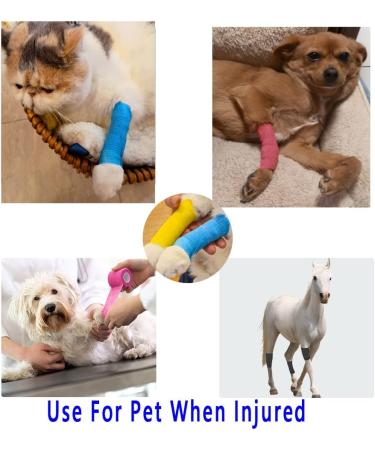 MINGYUE Self Adhesive Bandage Wrap - 6 Pack of 4"x5 Yards Athletic Tape for Sports Wrist & Ankle - Cohesive Vet Tape (Black - Buy Online on GoSupps.com