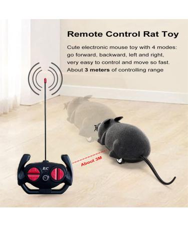 Remote Control Mouse Cat Toy HIMM Wireless Electronic RC Mouse Rat Pet Toy Running Wheel Plush Rat Chasing Prank Toy for Cats Dogs Pets Kids Novelty Gift (Black) - Buy Online on GoSupps.com