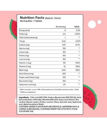 PL'IX - THE PLANT FIX Collagen Builder Bubbly Effervescent - 15 Tablets (Watermelon) for Hydrated Skin & Anti-Aging | Amino Acid Blend For Collagen Production | Vitamin C & E | 100% Vegan - Buy Online on GoSupps.com