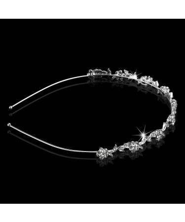 Crystal Rhinestone Bridal Headband - Princess Crown Tiara for Wedding Prom - Women, Girls, Kids - Buy Online on GoSupps.com