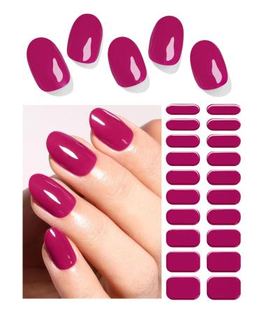 TrueShei nail foils |Pflaum UV gel nail film |20 PCs nail film self -adhesive |Gel Nail Stickers Gellack Wraps for Nagel Fuchsia
